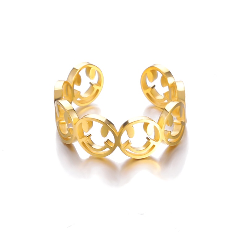 Adjustable Smiley Face Ring