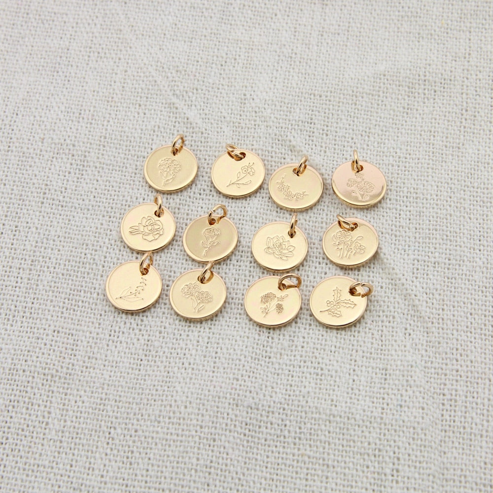 Birth Flower Pendant Necklace
