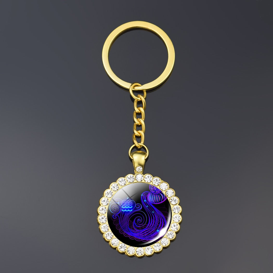 Zodiac Sign Keychain