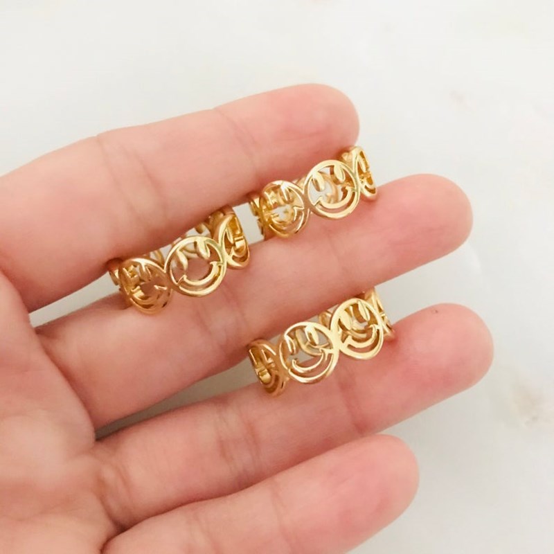 Adjustable Smiley Face Ring