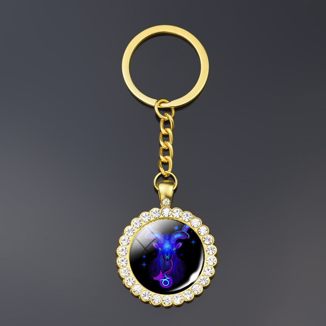 Zodiac Sign Keychain
