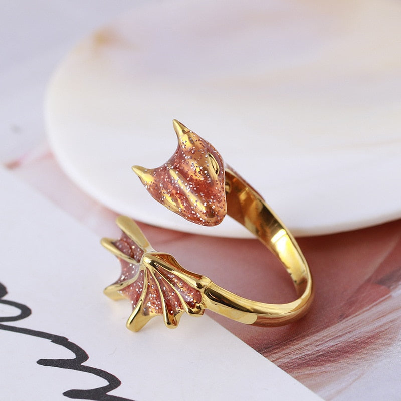 Enamel Dragon Ring