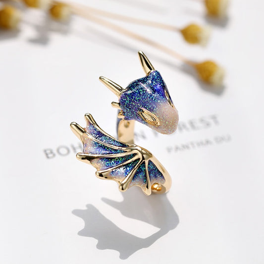 Enamel Dragon Ring