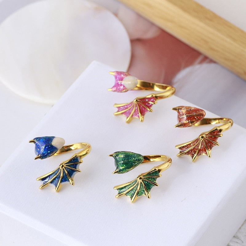 Enamel Dragon Ring