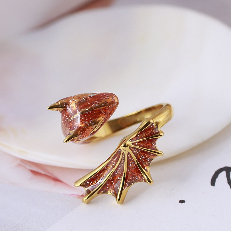 Enamel Dragon Ring