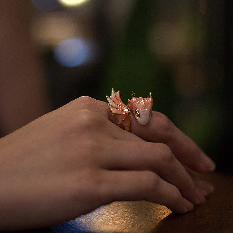 Enamel Dragon Ring