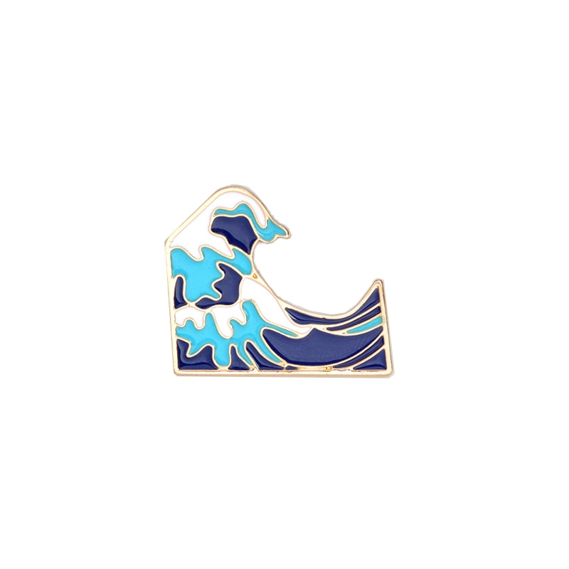 Wave Whale Series Enamel Lapel Pins