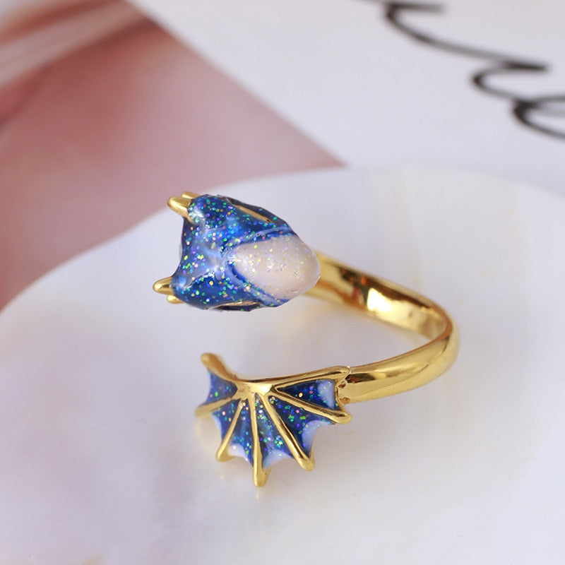 Enamel Dragon Ring