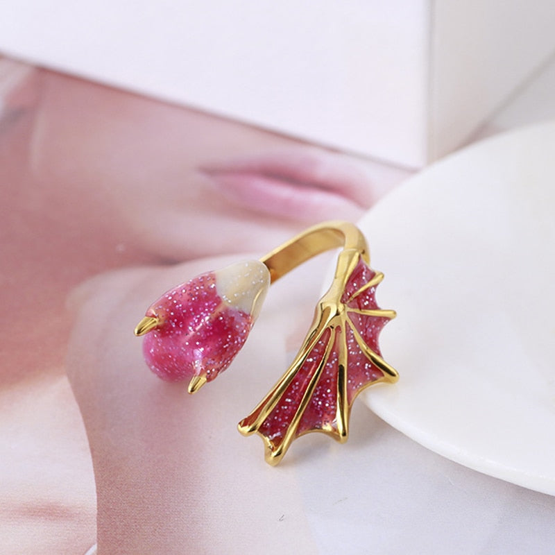 Enamel Dragon Ring