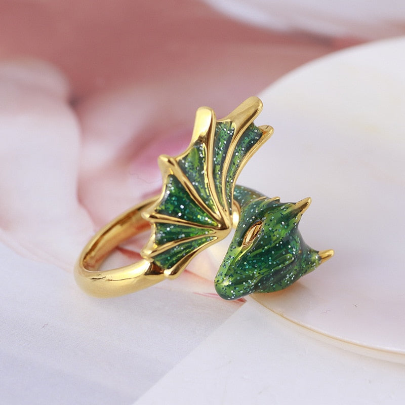 Enamel Dragon Ring